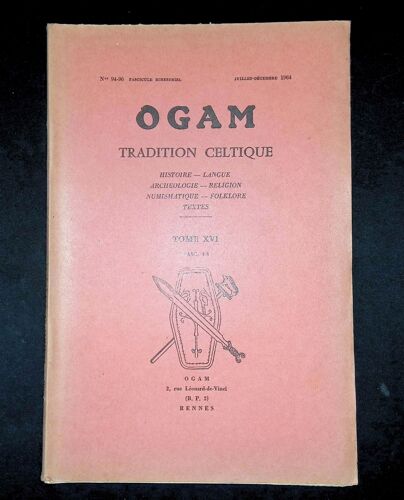 Ogam Tradition Celtique Tome Xvi Fasc. 4-6