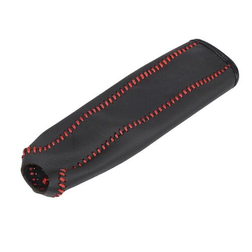 Manchon De Protection Pour Couvercle De Frein À Main En Cuir Compatible Avec / Accord / 8, Noir + Ligne Rouge