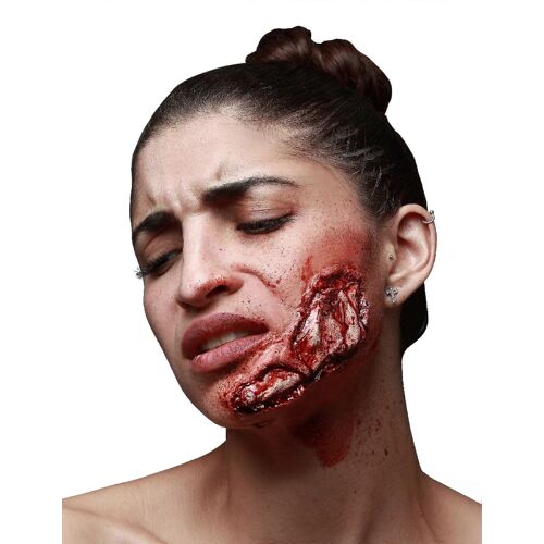 Fausse Blessure Mâchoire Apparente Adulte Halloween