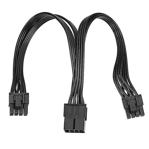 20cm 8 Broches Femelle à 2X8P (6 + 2) Broches Extension Câble D'alimentation Mâle 18AWG PCIe 4 Lignes Fusionner Graphique 10Pcs