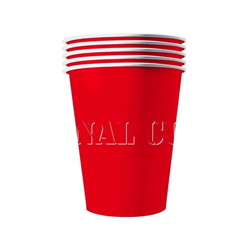 20 Gobelets Américains Carton Recyclable Rouges 53cl