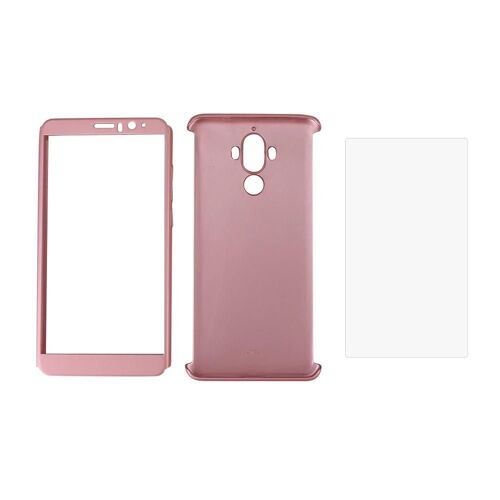 Couverture avant et arrière complète en verre trempé étui rigide pour Huawei Mate 9 or rose