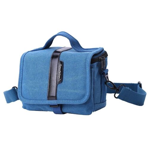 Numérique Vidéo Photo Photo Toile Étui Sac À Bandoulière Pour Objectif Interchangeable Appareil Photo Bleu