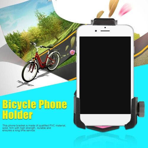 Réglable Vélo Vélo Moto Téléphone Support Guidon Clip Support De Support (Rose)