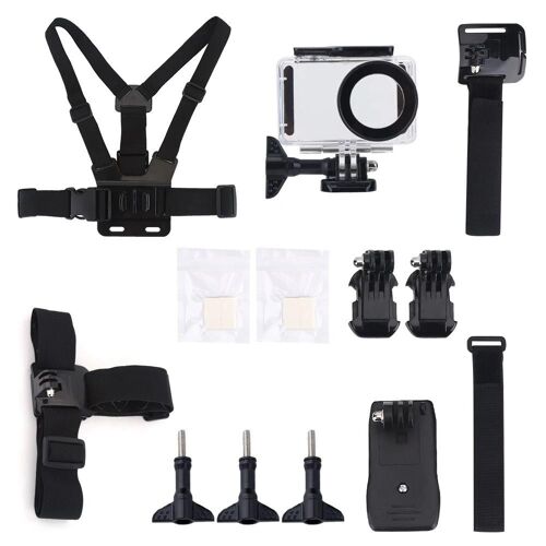 Ensemble d'accessoires de caméra d'action avec boîtier Poitrine Tête Poignet Support pour Xiaomi Mijia
