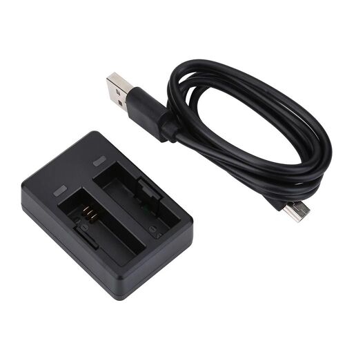 Chargeur de batterie de caméra d'action à double emplacement USB de charge noir Accessoire pour SJCAM