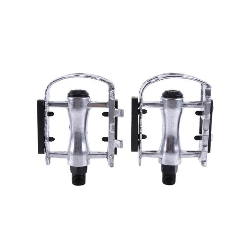 1 Paire De Pédales De Vélo En Alliage D'aluminium Pédales De Cyclisme Pédales De Plate-Forme Pour Vélo De Route Vtt (Argent)