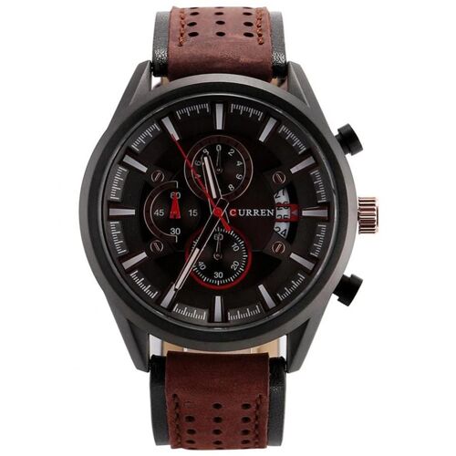 Curren Calendrier À La Mode Homme Montre Pu Bracelet En Cuir Montre-Bracelet À Quartz Couleur Étanche 3