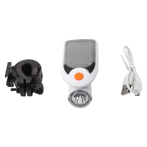 Phare Étanche Usb Rechargeable Vélo Lumière De Sécurité (Blanc)