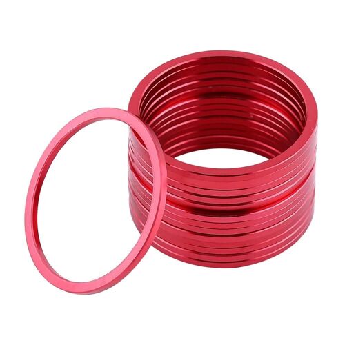 15pcs Durable Alliage D'aluminium Vélo Pédalier Rondelle D'inertie Entretoise (Rouge)