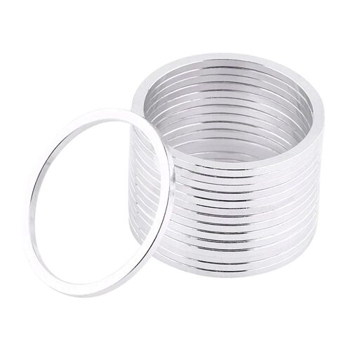 15 X Rondelle D'essieu De Vélo De Montagne En Aluminium Bb Moyeu D'essieu Et Entretoise Inférieure (Argent)
