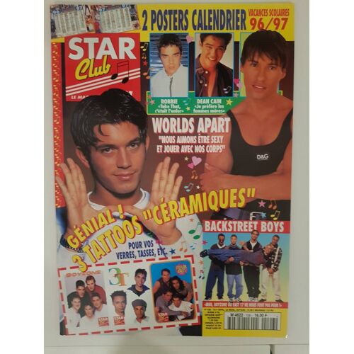 Star Club N106 Sep.96 Magazine Revue Worlds Apart/Hélène Ségara/Take That/3t/George Clooney/Backstreet Boys/Boris/Les Innoncents/Karine Costa/No Mercy/Teri Moïse/Andrew Shue/Dean Cain/Boyzone/