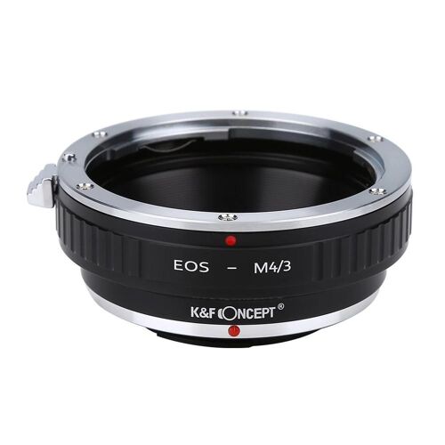 Bague d'adaptation en métal K&F Concept pour objectif Canon EOS EF vers appareils photo reflex numériques à monture M4/3