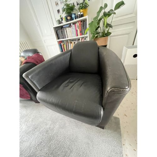 Fauteuils Club En Cuir Et Bois Massif