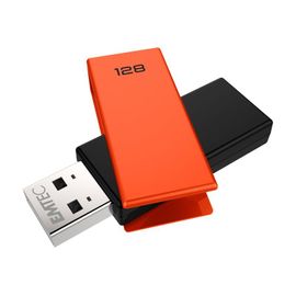 EMTEC C350 Brick - Clé USB - 128 Go - USB 2.0 - orange