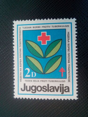 Timbre Yougoslavie Y T 92 Croix Rouge Et Feuilles 1984 ( 050408 )