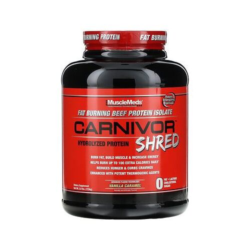 Musclemeds Carnivor Shred, Protéines Hydrolysées, Vanille Et Caramel, 1 736 G 