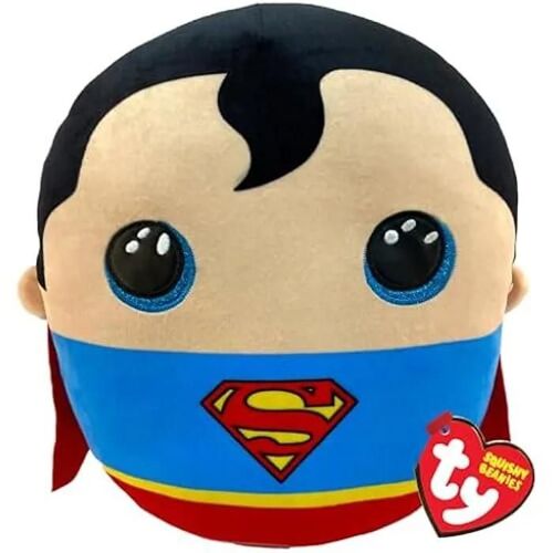 Bonnet en peluche - TY - Superman - 25,44 cm - Multicolore - Doux et réconfortant