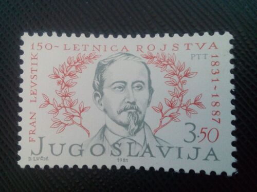 Timbre Yougoslavie Y T 1791 150e Anniversaire De Naissance De Fran Levstik (1831-1887) 1981 ( 050408 )