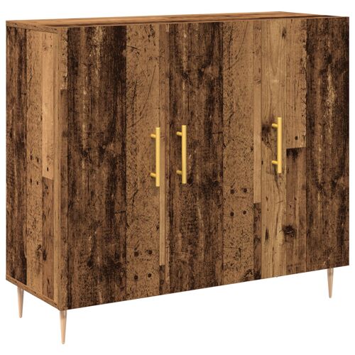 Vidaxl Buffet En Bois Ancien, 90x34x80 Cm, Fabriqué En Bois Ingénierie