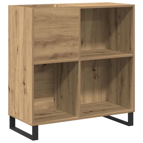 Vidaxl Meuble À Disques Bois Vieilli 84.5x38x90 Cm Bois Reconstitué
