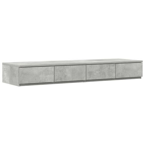 vidaXL Tiroirs de lit Béton gris 120x36.5x16.5 cm