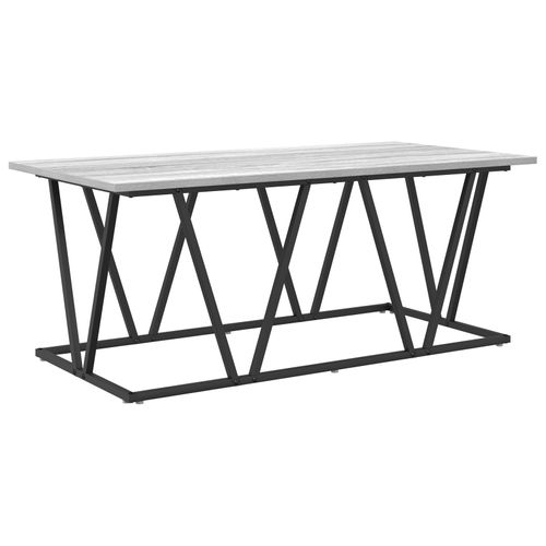 Vidaxl Table Basse Gris Sonoma 100x50x40 Cm En Bois D'ingénierie Et Métal