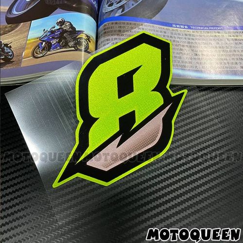 Autocollants De Course De Moto Arabes, Autocollants Numériques 123456789, Couvercle Latéral De Réservoir De Carburant, Carénage De Casque, Pour Motocross, Voiture, Diy Bricolage-Height 6cm-8 Vert