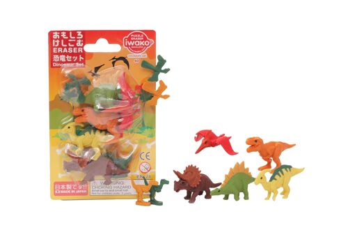 Iwako Blister Pack/Dinosaurs - 1 (9 Pcs)