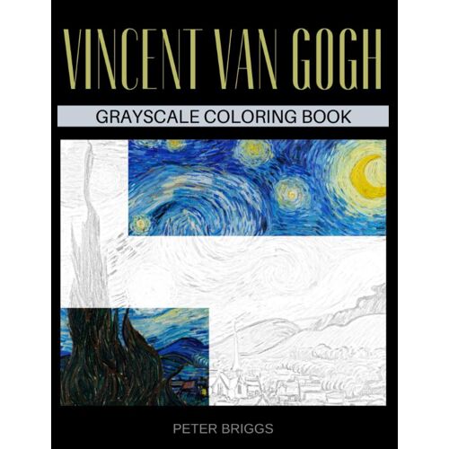 Vincent Van Gogh Grayscale Coloring Book