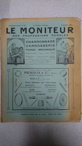 Le Moniteur Des Professions Rurales N.45 - Janvier 1927