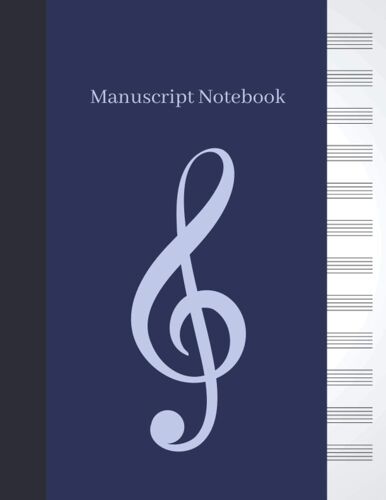 Blank Sheet Music/ Dark Blue/ Music Manuscript Paper/ Musician Notebook [12 Staves, 100 Pages, 8.5x11 Inches]