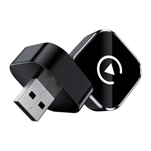 Adaptateur Carplay sans fil Carplay Android Auto Box commande vocale 2 en 1 connexion automatique prise et prise Stable filaire vers sans fil 2025 nouveau-Q1A Argent