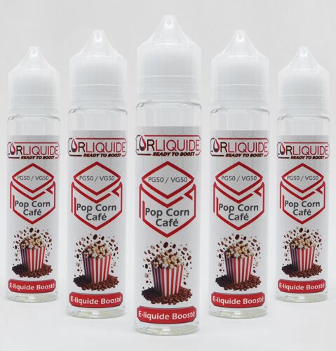 E-liquide Prêt à Booster 50ml LorLiquide - Pop Corn/Café