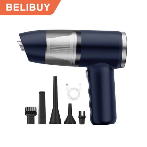 Belibuy Aspirateur De Voiture Aspirateur Portable Appareil Ménager Haute Puissance Mini Nettoyeur Sans Fil Aspirateur De Tapis-Bleu