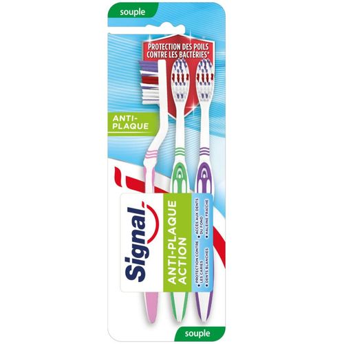 Pack De 3 - Signal Brosse À Dents Multipack Anti-Plaque Souple X3 