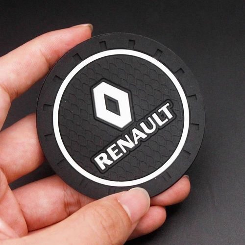 Tapis Antidérapant Pour Voiture, Porte-Gobelet D'eau, Accessoires Pour Renault Megane 2 3 Clio 4 Trafic Logan Captur Emblèmes Kangoo-1pc