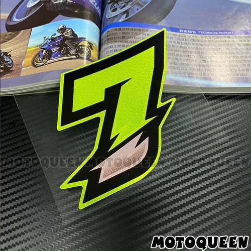 Autocollants De Course De Moto Arabes, Autocollants Numériques 123456789, Couvercle Latéral De Réservoir De Carburant, Carénage De Casque, Pour Motocross, Voiture, Diy Bricolage-Height 10cm-7 Vert