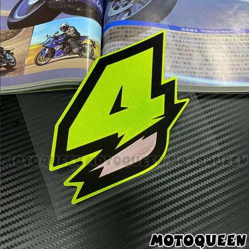Autocollants De Course De Moto Arabes, Autocollants Numériques 123456789, Couvercle Latéral De Réservoir De Carburant, Carénage De Casque, Pour Motocross, Voiture, Diy Bricolage-Height 10cm-4 Vert