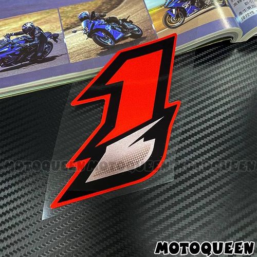 Autocollants De Course De Moto Arabes, Autocollants Numériques 123456789, Couvercle Latéral De Réservoir De Carburant, Carénage De Casque, Pour Motocross, Voiture, Diy Bricolage-Height 6cm-1 Rouge