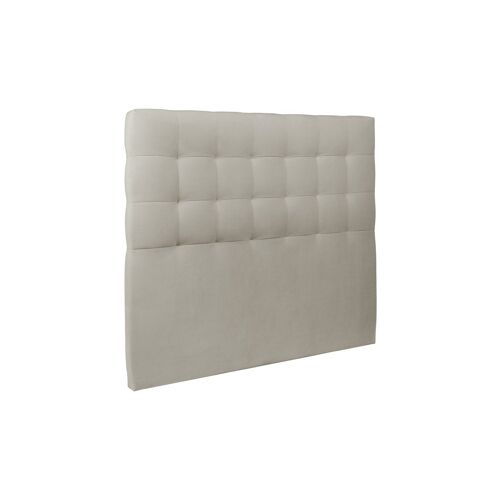 Tete de lit Capitonnée Velours Taupe - Ep 10 cm rembourré