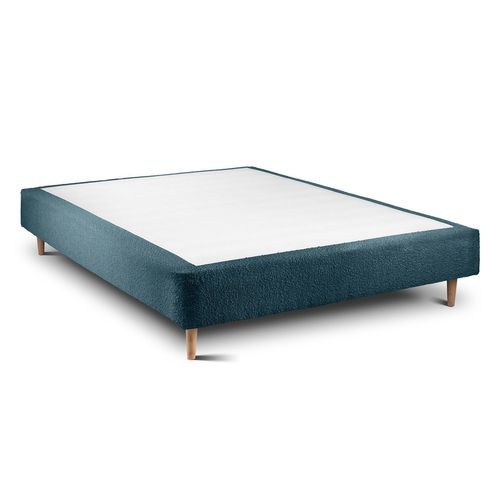 Sommier Tapissier Bouclette Bleu 160x200 H35cm
