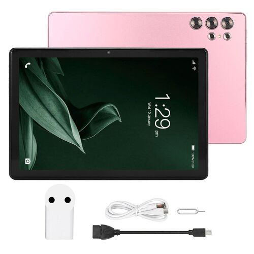 Tablette 10,1 pouces pour Android 13.0 4GLTE tablette 8 cœurs avant 12MP arrière 24MP caméra résolution 2560X1600 tablette 100-240V prise ue rose