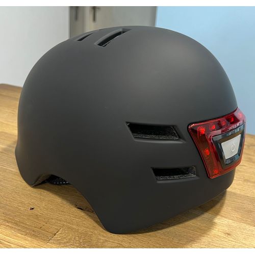 Casque Avec Feux Avant Et Arrière - Rechargeable Usb - M/L Noir