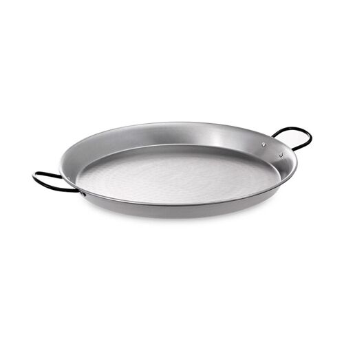 Poele A Paella En Acier Poli 46cm De Diamètre, Pour 12 Personnes