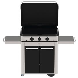 Combo Plancha gaz Enosign 80 Inox et Noir (Chariot - Capot)