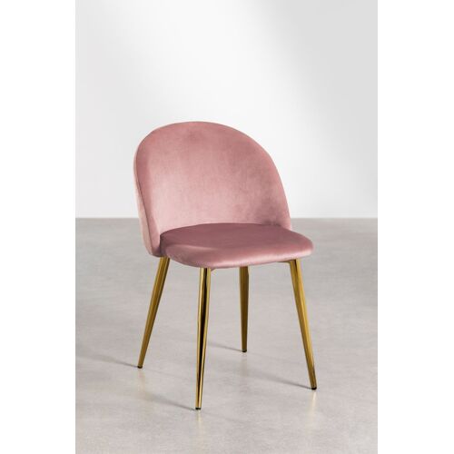 Chaise de salle à manger en velours Kana Doré