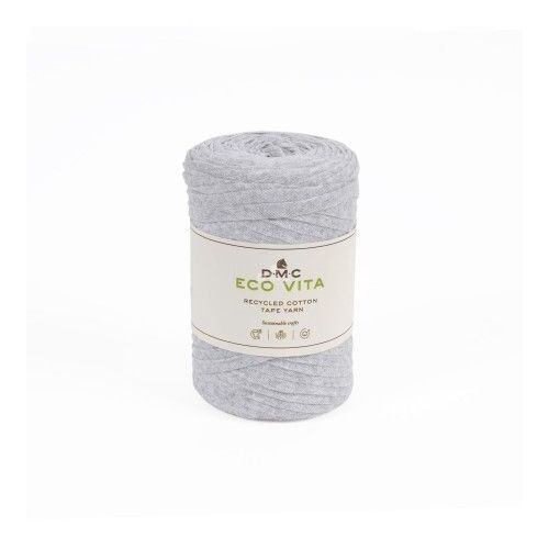 Coton Recyclé Eco Vita Tape Yarn - 250gr - Dmc 12 Gris