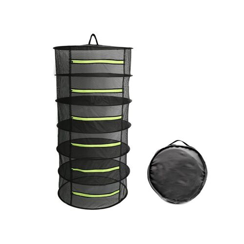Séchoir à herbes pliable à 6 niveaux avec sac de rangement