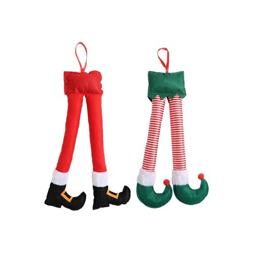 Jambes du Père Noël - Décoration de Noël pour sapin et extérieur
